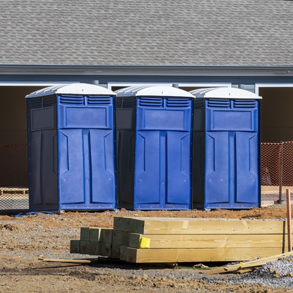 how can i report damages or issues with the portable restrooms during my rental period in North Wales